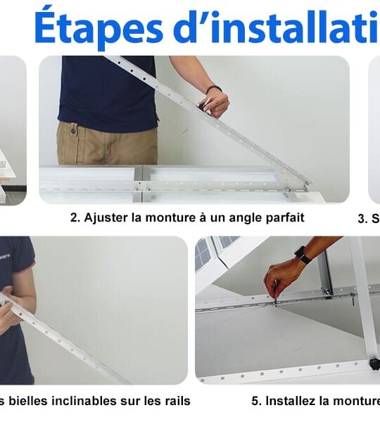 Support solaire inclinable EcoFlow 100 à 400 W – Image 2