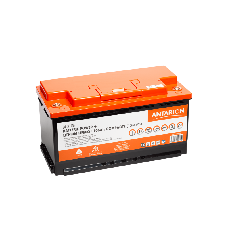 Batterie lithium Antarion POWER+ 105 Ah chauffante
