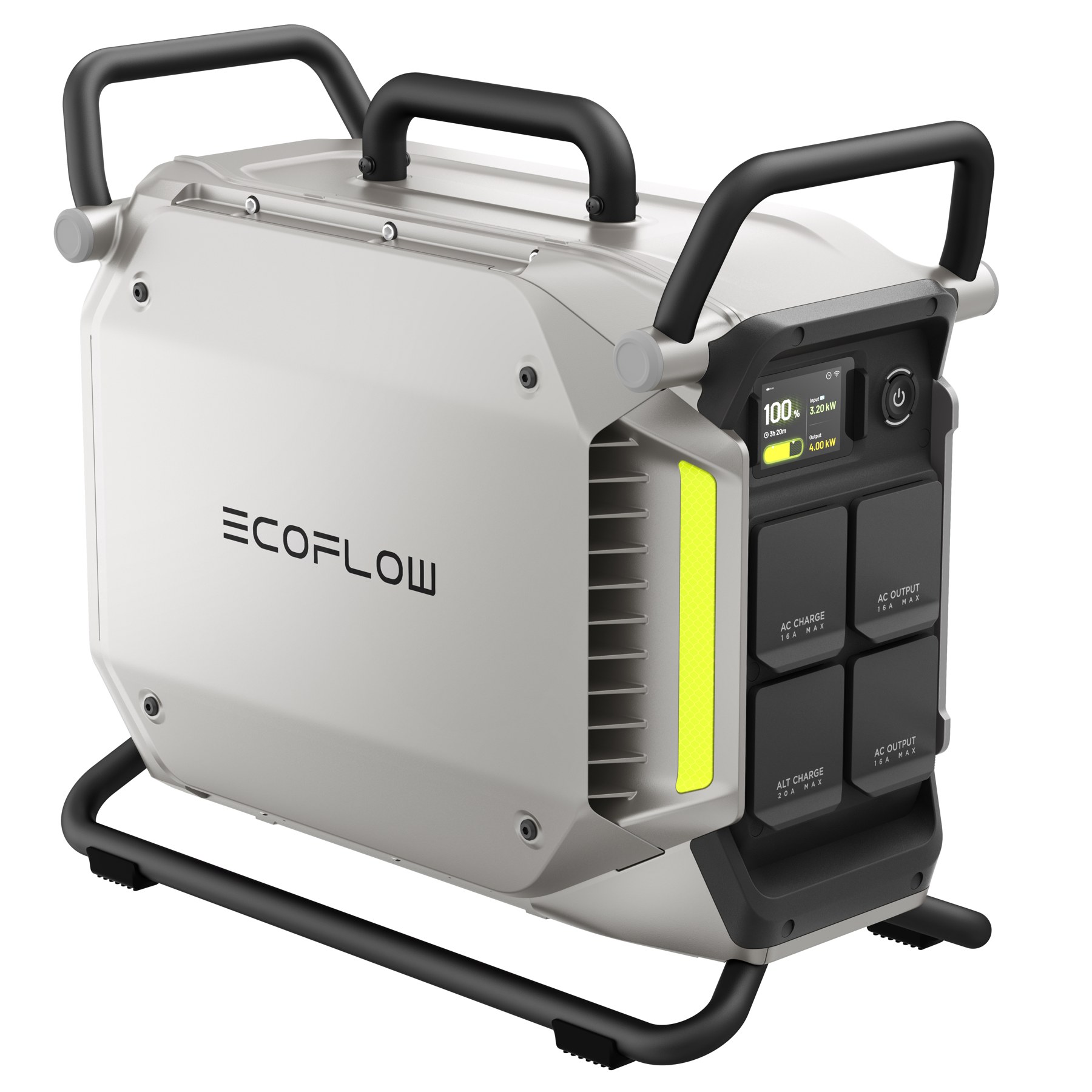 EcoFlow PowerRock 4000 — station d’énergie professionnelle, vue de trois quarts