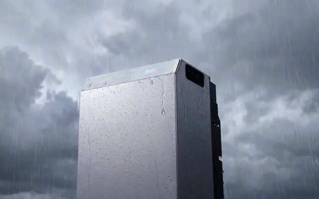 Batterie STREAM sous une pluie battante